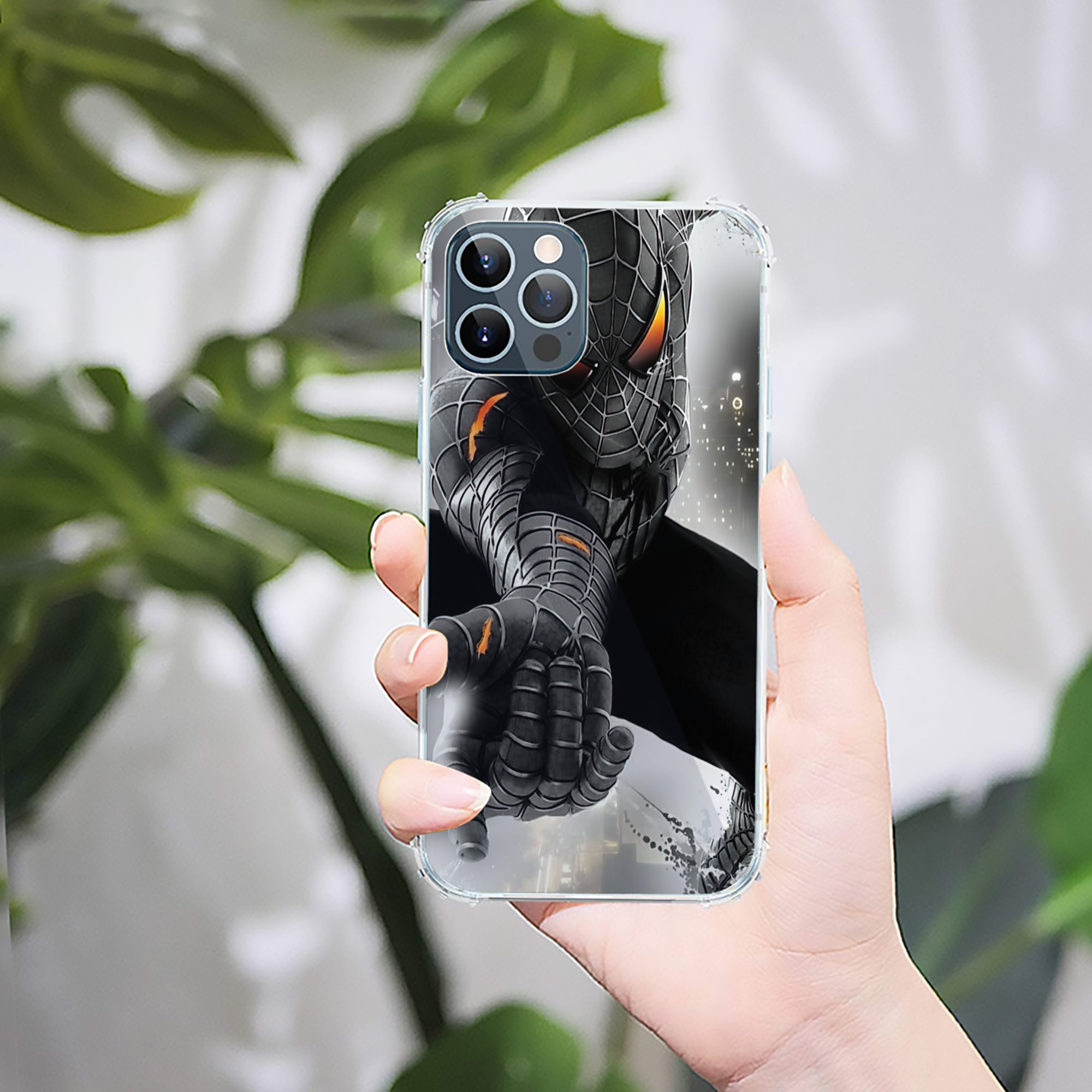 （画像用） Spider Man スパイダーマン 【iPhone 12シリーズ対応】透明スマホケース（クリアソフトケース）